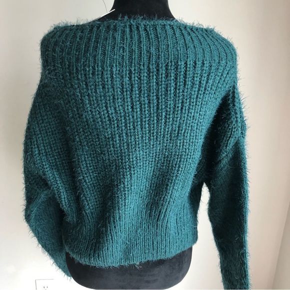 Lulu's Teal Fuzzy Sweater - Picture 9 of 11